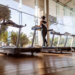 Running on a treadmill