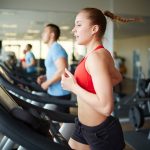 Running on a treadmill
